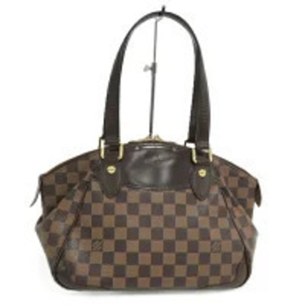 LOUIS VUITTON Shoulder Bag Verona Damier Ebene Brown